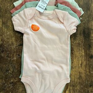 Multi Color Pastel Baby Onesie Set